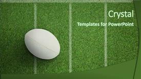  Presentation with challenge - Audience pleasing presentation theme consisting of close-up of rugby ball backdrop and a  colored foreground