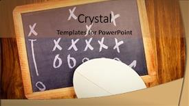  Presentation with rugby - Cool new presentation design with close-up of rugby ball backdrop and a  colored foreground