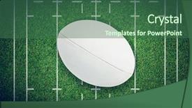  Presentation with tactics - Audience pleasing slide deck consisting of close-up of rugby ball backdrop and a  colored foreground