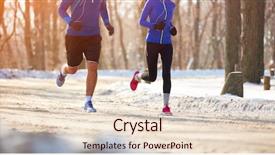  Presentation with runners - Amazing slide deck having close up of runners body outdoor backdrop and a lemonade colored foreground