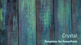  Presentation with wood planks - Slide set having close-up-of-rustic-blue background and a ocean colored foreground
