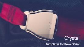  Presentation with seat belt in car safety - Cool new presentation with close up of safety seat backdrop and a ocean colored foreground