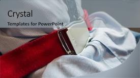  Presentation with safety - Amazing slides having close up of safety seat backdrop and a light gray colored foreground