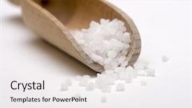  Presentation with crystals - Theme enhanced with close up of salt crystals background and a white colored foreground