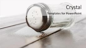  Presentation with table salt - Beautiful slide deck featuring  backdrop and a  colored foreground.