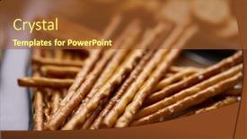  Presentation with salty - PPT theme featuring close-up-of-salty-sticks background and a tawny brown colored foreground