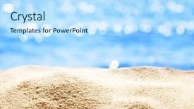  Presentation with sand - Colorful PPT layouts enhanced with close up of sand backdrop and a sky blue colored foreground