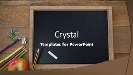  Presentation with school apple - Cool new slide deck with close-up of school supplies and apple on wooden table backdrop and a wine colored foreground