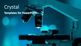  Presentation with epidemic - Beautiful slides featuring close-up-of-scientific-microscope backdrop and a ocean colored foreground