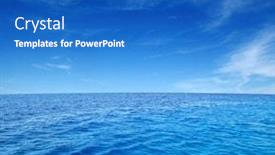  Presentation with water wave - Colorful PPT theme enhanced with close-up-of-sea-wave backdrop and a teal colored foreground