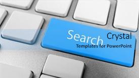  Presentation with search - Audience pleasing slide deck consisting of close up of search keyboard backdrop and a light blue colored foreground