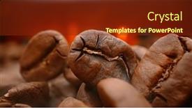  Presentation with fragrant - Amazing PPT theme having close-up-of-seeds backdrop and a tawny brown colored foreground