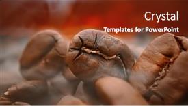  Presentation with coffee beans - Slides consisting of close-up-of-seeds background and a tawny brown colored foreground