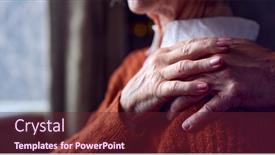  Presentation with senior couple - Slides consisting of close-up-of-senior-couple background and a tawny brown colored foreground