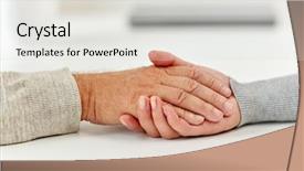  Presentation with old people help people - PPT layouts enhanced with close up of senior man background and a light gray colored foreground