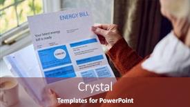  Presentation with energy crisis - PPT theme having close-up-of-senior-woman background and a tawny brown colored foreground