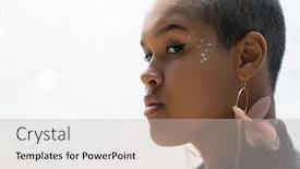  Presentation with pink glitter - Cool new theme with close-up-of-serious-young backdrop and a light gray colored foreground