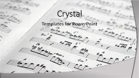  Presentation with jazz music - Slides consisting of close-up of sheet music background and a white colored foreground