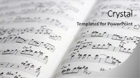  Presentation with jazz music - Beautiful presentation theme featuring close-up of sheet music backdrop and a light gray colored foreground