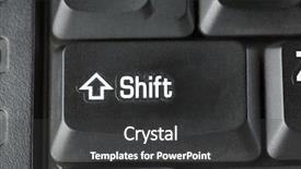  Presentation with keyboard - Cool new presentation theme with close-up of shift key of a computer keyboard backdrop and a dark gray colored foreground