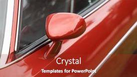  Presentation with classic car - Presentation theme featuring close-up-of-side-view background and a crimson colored foreground