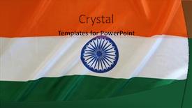  Presentation with india flag - Slides with close-up-of-silky-india background and a  colored foreground