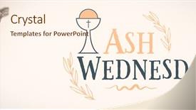  Presentation with crucifix - Beautiful slide deck featuring close up of silver crucifix backdrop and a cream colored foreground