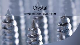  Presentation with blue eyes technology close up - Slides having close-up of silver screws background and a seafoam green colored foreground