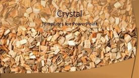  Presentation with wood chips - Amazing PPT theme having close up of smoking wood backdrop and a yellow colored foreground