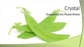  Presentation with white snow - Colorful theme enhanced with close up of snow peas backdrop and a white colored foreground