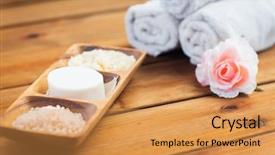  Presentation with eco soap - Presentation featuring close up of soap himalayan background and a gold colored foreground