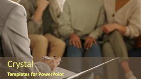  Presentation with social worker - Theme enhanced with close-up-of-social-worker background and a  colored foreground