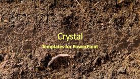 Presentation with soil - Theme having close up of soil - can background and a tawny brown colored foreground