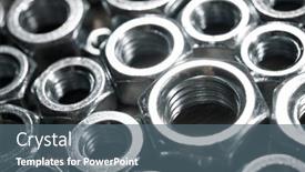  Presentation with nuts - Presentation design featuring close-up-of-some-metal and a ocean colored foreground