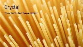  Presentation with noodles - Slide set with close up of spaghetti noodles background and a yellow colored foreground