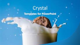  Presentation with healthy drink - Presentation theme consisting of close-up-of-spilled-milk background and a teal colored foreground