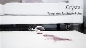  Presentation with white wine and red - PPT theme consisting of close-up-of-spilt-red background and a white colored foreground