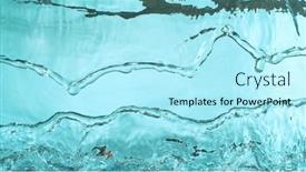  Presentation with light blue - Slide deck with close-up-of-splashing-water and a arctic colored foreground