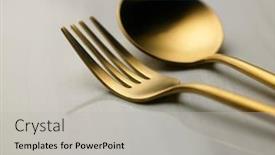  Presentation with spoon - Colorful slides enhanced with close-up-of-spoon backdrop and a light gray colored foreground