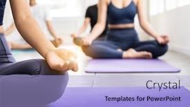  Presentation with coach - Amazing slide set having close-up-of-sporty-attractive backdrop and a light blue colored foreground