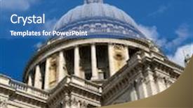  Presentation with paul - Slide deck enhanced with close up of st paul's cathedral in london uk background and a teal colored foreground