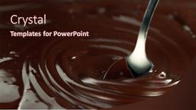  Presentation with stream - PPT theme with close-up-of-stirring-stream background and a wine colored foreground