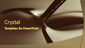  Presentation with stream - PPT theme having close-up-of-stirring-stream background and a tawny brown colored foreground