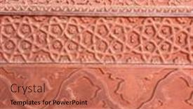  Presentation with islamic geometric - Theme featuring close-up-of-stone-carved background and a  colored foreground