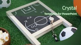  Presentation with positioning - Cool new slides with close-up of strategy board backdrop and a forest green colored foreground