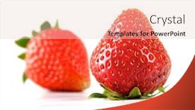  Presentation with close up of an apron - Presentation design featuring close-up-of-strawberry background and a lemonade colored foreground