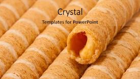  Presentation with wafer - Slide deck enhanced with close-up of striped wafer background and a yellow colored foreground