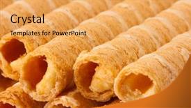  Presentation with wafer - PPT theme enhanced with close-up of striped wafer background and a yellow colored foreground