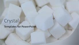  Presentation with sugar cubes - PPT theme consisting of close-up of sugar cubes background and a light blue colored foreground