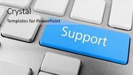  Presentation with orthopedic support - Audience pleasing slide set consisting of close up of support keyboard backdrop and a light gray colored foreground